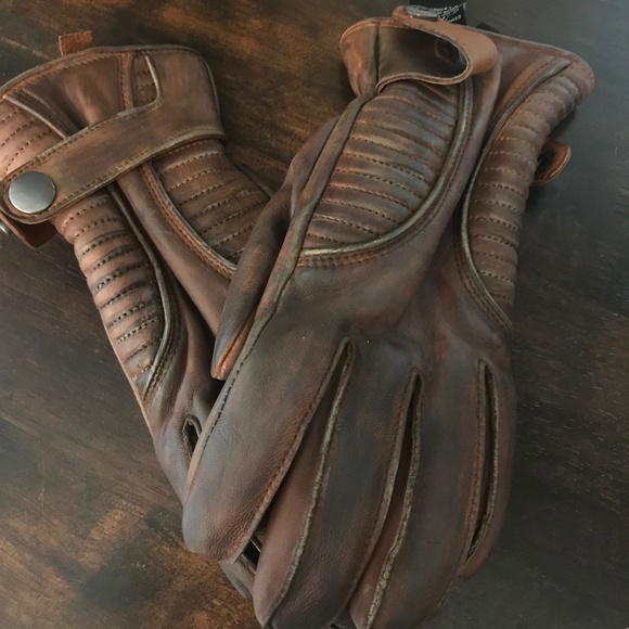 Genuine Leather Distressed Brown Aviator Gloves - P/S - Picture 2 of 2